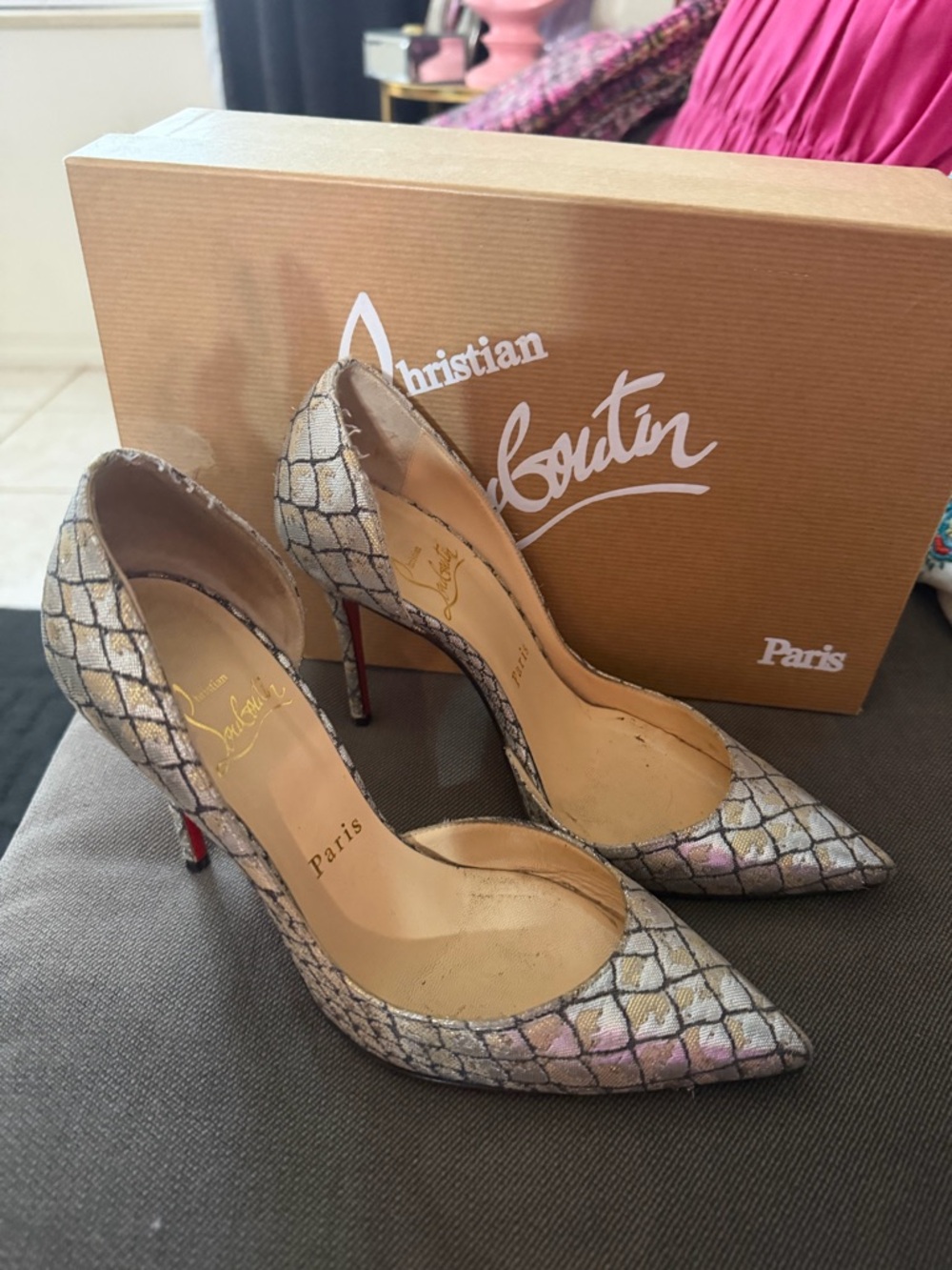 Christian Louboutin Iriza 100 silver